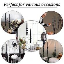 Black Twirl Candlesticks Spiral Taper Candles, 2pcs Twist Candlesticks 9inches Cute Candle Sticks Long Tapered Candles For Dinner Decor Housewarming Women Gift Idea,3D-Black{Inchcolor_nameinch:InchBlackinch,Inchsize_nameinch:Inch9INCHinch} - 黑色的 - 查看 5