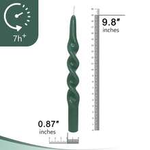Spiral Taper Candle Dinner Candlesticks,10inches Long Tapered Candles Green Twisted Candlestick Decorative Candle Sticks For Holiday Wedding Party Dinner Table Women Men,1D-Navygreen{Inchcolor_nameinch:InchDARKGREinch,Inchsize_nameinch:Inch10INCHinch} - 達克格雷 - 查看 7