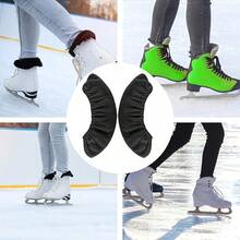 2pcs Stretchy Figure Skating Shoe Covers, Fluffy Skating Protection Gear, Suitable For Figure Skating Accessories And Skating Protective Equipment