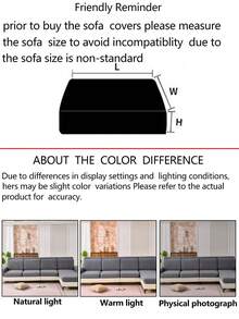 1pc Stretch Thickened Warm Sofa Cover, Non-Slip Full Coverage Sofa Seat Cover, Suitable For All Seasons, Fabric Thickened Sofa Slipcover, Machine Washable, Pet Friendly, Protects Sofa, Adjustable For Corner Sofa, Applicable To Bedroom, Office, Living Room Combination And L-Shaped Sofa Blanket And 1/2/3/4 Seat Covers - Dark Grey - View 6