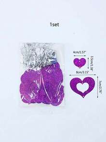 1set Valentine'S Day Red Heart Wreaths - Plastic Hanging Hearts With Ribbons - No Power Required - Suitable For Valentine'S Day, Weddings, Birthdays, Parties, And Couple Events