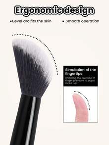 MAANGE 1/2 cọ tán má hồng chuyên nghiệp mềm mại, thích hợp cho các sản phẩm dạng lỏng, kem và phấn - Có thể dùng để đánh má hồng, làm mịn da và làm lớp lót, được làm từ sợi mềm mại, nhẹ nhàng trên da, thích hợp để mang theo khi đi du lịch, sử dụng tại nhà hoặc ngoài trời, là món quà phụ kiện trang điểm tuyệt vời cho bạn bè, cũng có thể được sử dụng như cọ nền, cọ che khuyết điểm, cọ má hồng, cọ tạo khối, cọ bronzer, cọ phấn phủ, v.v. - màu đen - Xem 9