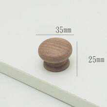 1pc Mushroom Shaped Cabinet Door Handle, Nordic Minimalist Wardrobe Cupboard Drawer Shoe Cabinet Solid Wood Single Hole Pull Handle - Multicolor - View 7