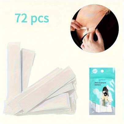 2 Packs/72 Pieces, Fashion Clothing And Body Double-Sided Tape, Gentle Body Tape For Women, All-Weather Strong Fabric Tape