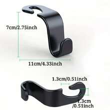 2/4PCPremium Car Rear Seat Back Hook - Heavy-Duty Multi-Functional Vehicle Organizer - Multicolor - View 6