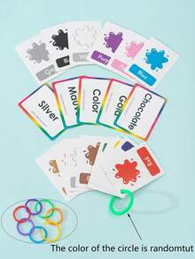 1 Box Of 3.4/2.4-Inch Material Children's Early Education Learning Flash Cards 3-12 Years Old Fun Educational Toys 18 Themes Optional Fun Cognitive Cards Kindergarten Baby GiftsSchool, Student,Stationery,School Supplies - Multicolor - View 8