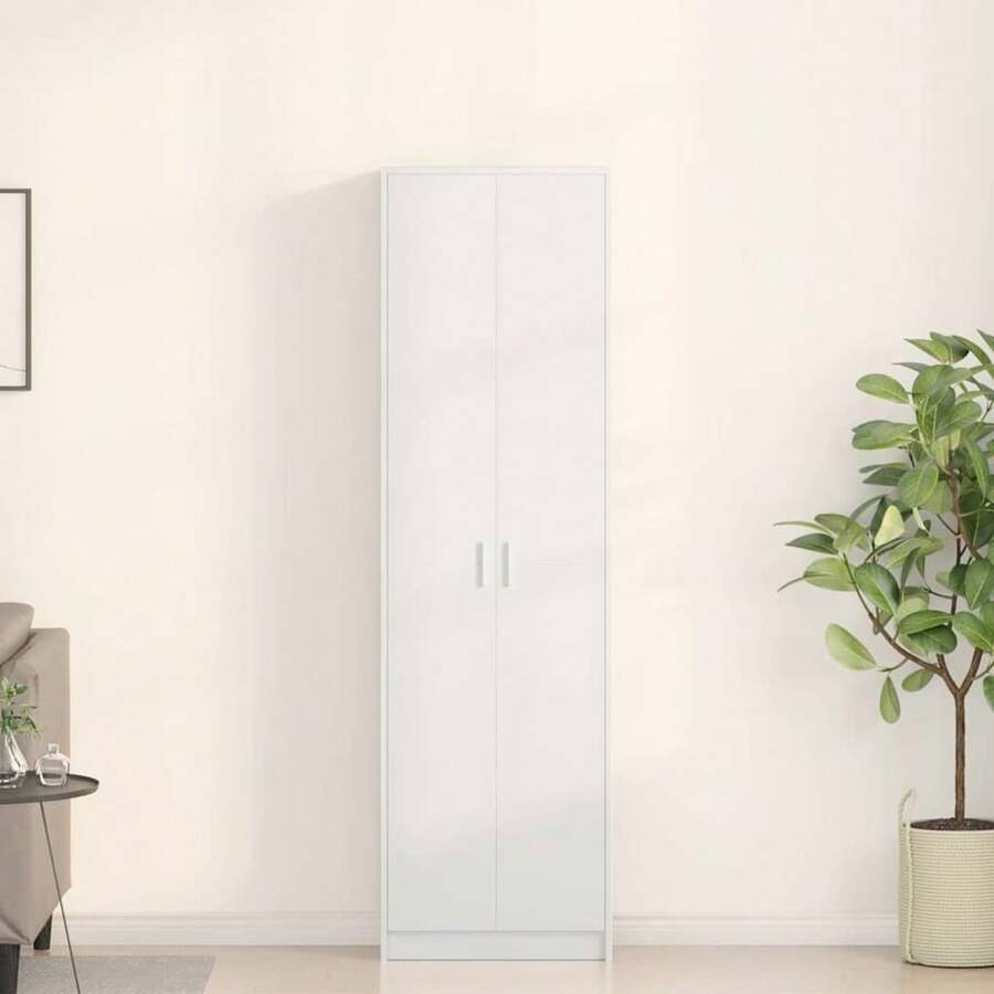 vidaXL Kleiderschrank Mit Regal Weiß 55 X 25 X 189 Cm Holzwerkstoff - Bianco - Visualizzare 1