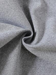 Girl's Classic Solid Color Warm Crew Neck Base Layer Top, Versatile Long Sleeve, Everyday Wear - Grey - View 7