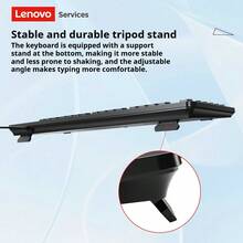 Bàn phím có dây USB Lenovo K101 104 phím cho máy tính xách tay để bàn, máy tính để bàn tất cả trong một, máy tính USB, dùng ngoài cho văn phòng, gia đình - màu đen - Xem 5