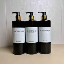 Bathroom Dispenser Shampoo, Conditioner, And Body Wash Refill Bottle Lotion Refill Bottle Compatible With Refillable Pump-Style Bottles 3pcs - Multicolor - View 10