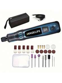 JANGKLIFE Mini Drill, Rotary Tool Kit With 28 Pcs Rotary Tool Accessories & Flex Shaft, 3 Variable Speed Rotary Multi-Tool For Crafting Project - Black - View 9