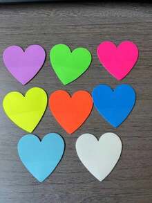 160 Heart - Shaped Transparent Waterproof Stickers, Translucent Bookmark Page Index Stickers, Wrong - Answer Sticky Notes, Office And School Stationery. - Multicolor - View 7