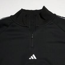 Adidas 保暖内衬多功能休闲半拉链立领卫衣 IM7238 - 黑色 - 查看 3