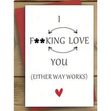 1 Set Hilarious Valentine Card For Friends With Humorous Design Perfect Gift For Men Women Sisters Husbands Perfect For Valentine Card Gift Card Greeting Card Thank You Card Birthday Card Christmas Card New Year Celebration With Envelope - Nhiều màu - Xem 1