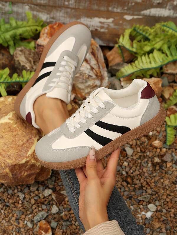 Women's Casual Versatile Leopard Print Accent Sneakers, Fashion Eye-Catching Comfortable Rubber Soft Sole Athletic Shoes, Breathable Lightweight Patchwork Sports Shoes For Women