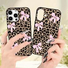 Pink Bow And Leopard Print Fashion Large Hole Lens Phone Case For IPhone 16E/16/16PRO/16PROMAX/15/15PLUS/15PRO/15PROMAX/14/14PLUS/14PRO/14PROMAX/13/13mini/13PRO/13PROMAFOR-YOUR-BELOVED-PHONE Christmas Phone Case - 款式1(1件) - 查看 9