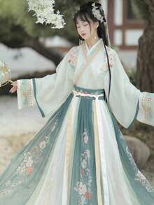 Hanfu Sets - màu xanh lá - Xem 7