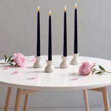 10 Inch Dark Blue Taper Candles,Set Of 4 Tapered Candle, Tall Candlesticks,Conical Stick Candles,Less,Home Dinner, Party, Wedding, Halloween, Christmas (Dark Blue, 10inch){Inchcolor_nameinch:InchDarkblueinch,Inchsize_nameinch:Inch10inchinch} - 深藍色 - 查看 5