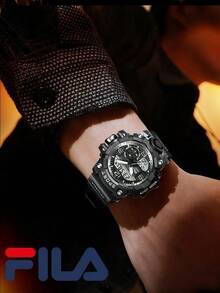 FILA 数字运动手表 – 防水、秒表、背光和日期显示 | 优质 NATO 表带，耐用舒适 | 男女通用，适合工作、学校和户外活动