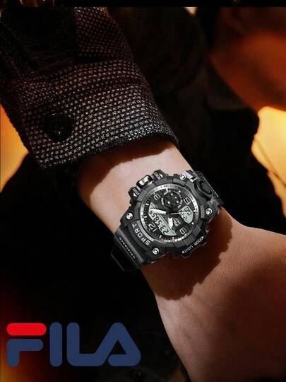 FILA Digital Sports Watch – Waterproof, Stopwatch, Backlight & Date Display | Premium NATO Strap, Durable & Comfortable | Unisex For Work, School & Outdoor Activities