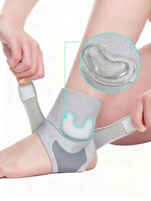 1 قطعة - دعامة الكاحل قابلة للتعديل للرجال والنساء، مع وسادة الكاحل السيليكونية بشكل U- مع أداتي ربط قابلتين للتحرير- دعامة ضغط الكاحل، دعامة لقوس القدم للتمرين والجيم والرياضة والجري والسلة والكرة الطائرة! (أسود/وردي/رمادي) - اكسسوارات الجيم - متعدد الألوان - مشاهدة 7