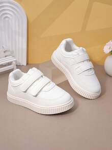 兒童春秋新款男女白色運動鞋,適用於剛學會走路及嬰兒的室外休閒運動鞋 - 白色 - 查看 2