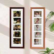 1个5x15.75英寸拼贴相框，经典复古风格相框装饰，画廊风格海报框 - 可竖放或横放，适用于家庭照片、个人肖像，适合卧室、客厅、办公室、酒店装饰，是圣诞节、情人节、母亲节、父亲节、毕业典礼的完美礼物。