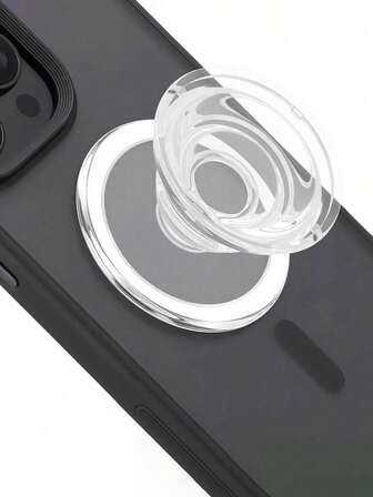 1pc Magnetic Phone Grip Compatible With Collapsible Mobile Phone Stand Holder For Smartphone Tablet Cell Phone Accessory - Clear Compatible With IPhone, Android Phone, Gift For Birthday, Family, Friends Phone Holder Phone Accessories