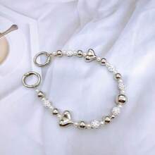 Women's Short Phone Chain Wrist Strap Keychain Bag Charm, Unique Design Anti-Lost Hanging Rope For Women, Fashionable Accessory Compatible With Android And Most Smartphone,Gifts For Mother, Family, Friends, Kids, Birthday, Holiday - 316-2 - View 3