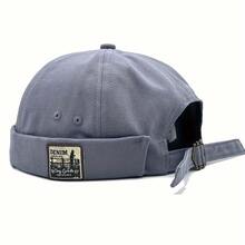 Xlamulu Vintage Docker Hat - Adjustable, Breathable Brimless Cap With Forest Patch, Lightweight And Hand Washable - Casual Sailor Hat Men And Women, Available In Khaki, Olive Green, And Purple - 棕色 - 查看 2