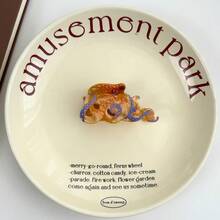 1个海洋系列发爪夹，新款度假风发夹，饰有马林鱼、章鱼、海龟、鲸鱼图案，大号时尚发爪夹，创意设计，跨境热销趣味海洋动物发夹，独特发髻夹，冬季发饰，夏季沙滩风发饰 - 彩色 - 查看 11