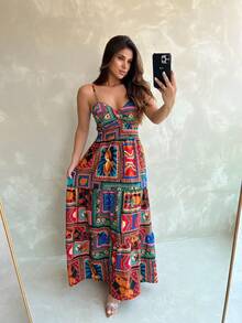 FLORAL LONG DRESS - SOFIE - 彩色 - 查看 4