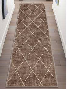 Belgian Cortex Runner Rug 1.80 X 60 Cm Super Soft Anti-Slip Easy To Clean Short Belgian Pile - Khaki - View 2