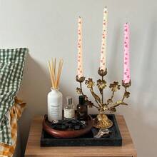10 Inch Geometric Printed Tapered Candles 4 Pack Triangles Handmade Dripless Less Candlesticks For Wedding Party Dinner Home Decor{Inchcolor_nameinch:InchTriangleinch,Inchsize_nameinch:Inch10Inch-4Countinch} - 三角形 - 查看 6