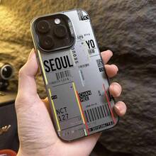 Funda de Teléfono con Etiqueta de Elemento de Ticket Colorida y Plateada, Adecuada para iPhone 16 15 14 13 12 11 Plus Pro Max - Diseño Creativo de Moda, Regalo Unisex, Opción Ideal para Amigos/Familiares, Novio o Novia en Vacaciones, Funda Protectora Antigolpes de Cobertura Completa, Cordón para Teléfono, Regalo de Vacaciones, Funda Protectora, Carcasa de Alta Calidad, Accesorios Tecnológicos - Colores mixtos - Ver 1