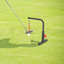 ONEUTRALON Golf Swing Trainer, Golf Swing Training Device, 3-Speed Adjustable Height, 360 ° Automatic Reset, Suitable For Novice Practice, 17.3 * 11 Inches - Black Red - View 7