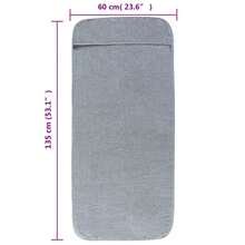 vidaXL 4 Stück Strandtücher, Grau, 60x135 Cm, 400 G/M² - Grey - View 8