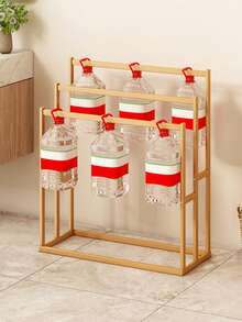 Modern Wooden Freestanding Bathroom Towel Rack - Space-Saving Floor-Standing Towel Storage Rack With Multiple Shelves, Light Brown And Brown, Ideal For Home Use, Bathroom Storage Solution | Minimalist Design | Wooden Frame, Bathroom Storage Rack And Shelving, Towel Rack - Multicolor - View 9