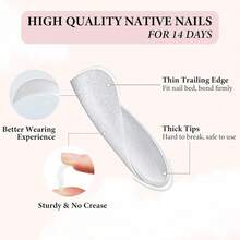 Black Long Coffin Press On Nails For Women, Black French Tip Fake Nails With Bling Snake Rhinestone Design, Manicure 24 Pcs (12 Sizes){Inchcolorinch:InchBlack Snakeinch} - Rắn đen - Xem 4