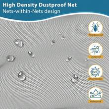 Magnetic Screen Door Mesh: High Density Net-Within-Network Screen Doors Size 34inchx81inch Fit Door 32x80 Inch, With Windproof Hasp & Powerful Magic Force, Efficiently Dustproof & Keep Bugs Out{Inchsize_nameinch:InchFitDoorSize32x80Inchinch} - Kích thước cửa vừa vặn 32x80 inch - Xem 3