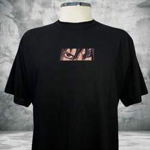 Sasuke Uchiha T-Shirt Embroidered Anime Unisex Blouse 100% Cotton Geek Streetwear - màu đen - Xem 7