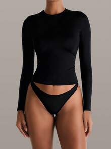 YZMJAFU 女士纯色休闲运动瑜伽上衣，适合跑步、日常锻炼、瑜伽和户外活动，女士基础款运动T恤，情人节服装