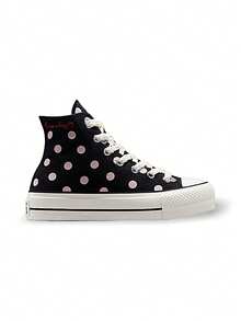 Converse Giày thể thao nữ Chuck Taylor All Star Lift Đệm nhẹ Thoáng khí Mềm mại Hỗ trợ Linh hoạt Bền Dễ vệ sinh Thể thao Trường học Hàng ngày Đen Hồng Trắng A10688C - Đen/Hồng - Xem 3