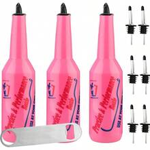 Flair Bottle Decorative Bottles - 25oz/750ml Set Of 10 Flair Bartender Practice Performance Bottle Pink - 粉紅色10個 - 查看 1