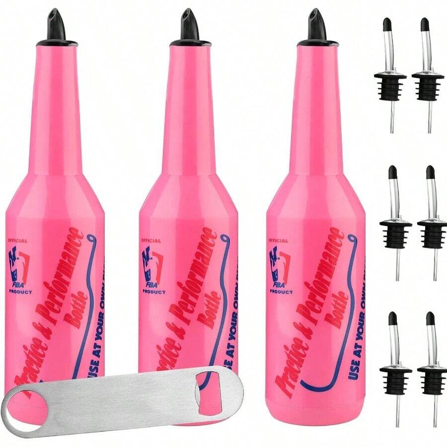 Flair Bottle Decorative Bottles - 25oz/750ml Set Of 10 Flair Bartender Practice Performance Bottle Pink - 粉紅色10個 - 查看 1