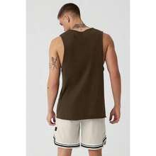 Alo Yoga Society Raw Edge Tank - White |  | Pilates Set - Espresso - View 4
