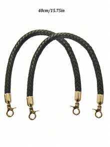 2条编织仿皮表带，配金色弹簧扣，可DIY手提包链条表带、腕带、礼盒装饰表带、便携钱包表带、编织工艺手提包手柄替换件、DIY手提包制作、送给爱人、亲戚、朋友、同学、同事、老师的礼物 - 彩色 - 查看 20