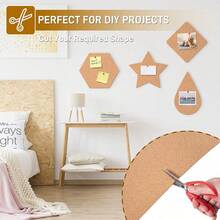 1卷自粘软木垫，加厚背衬 - 耐用软木垫，适用于墙面、家具、抽屉衬垫、DIY工艺品、公告板、隔音板 - 易于裁剪尺寸，防刮擦、防尘，保护家具 | 多用途粘合剂 | 适用于墙面软木板的耐用粘合剂 - 彩色 - 查看 11