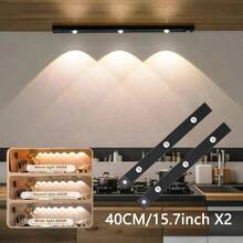 1pc/set Ultra-thin Usb Rechargeable 3 Light Colors Led Sensor Cat Eye Hill Lamp, Available In 7.87in / 11.8in / 15.75in / 19.7in - Black - View 16