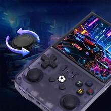 R36MAX Retro-Handheld-Konsole, 4,0 Zoll IPS-Bildschirm, 64GB vorinstallierte Spiele, Linux-System, 4000mAh-Akku - Violett - Übersicht 6